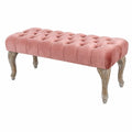 Rosa Polsterbank im Antik-Landhausstil, 100x42x40 cm