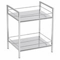 Versa Hannover Badezimmerregal, 2-stufig, 53x31x39 cm, Stahl, Silber