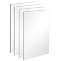 Selbstklebende HD-Glas-Wandspiegel 4er Set - Rahmenlos 40x30cm für Bad, Ankleidezimmer und Wohnzimmer
