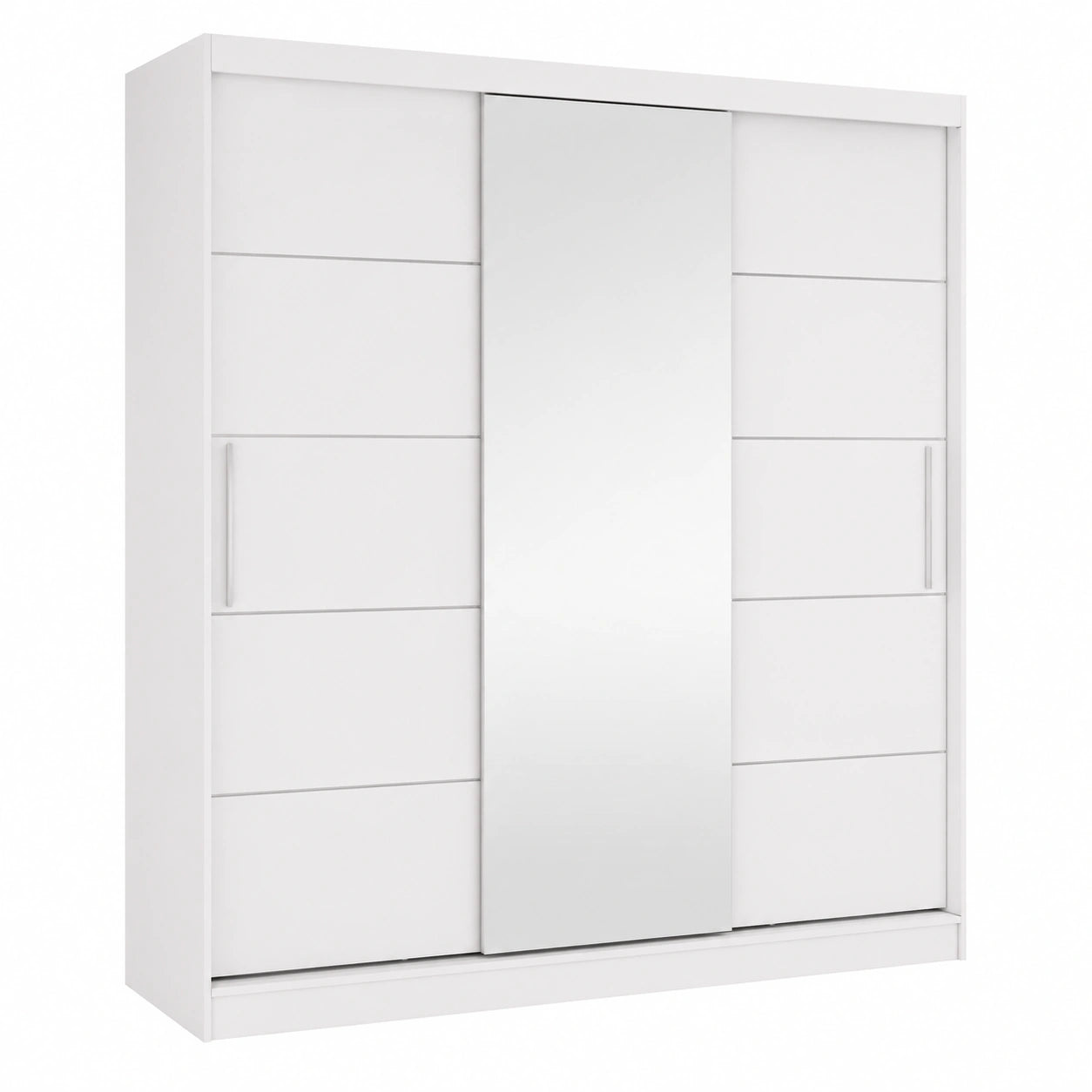 Moderner Schwebetürenschrank mit Spiegel - 233x61x218 cm - Viel Stauraum für Schlafzimmer und Ankleidezimmer