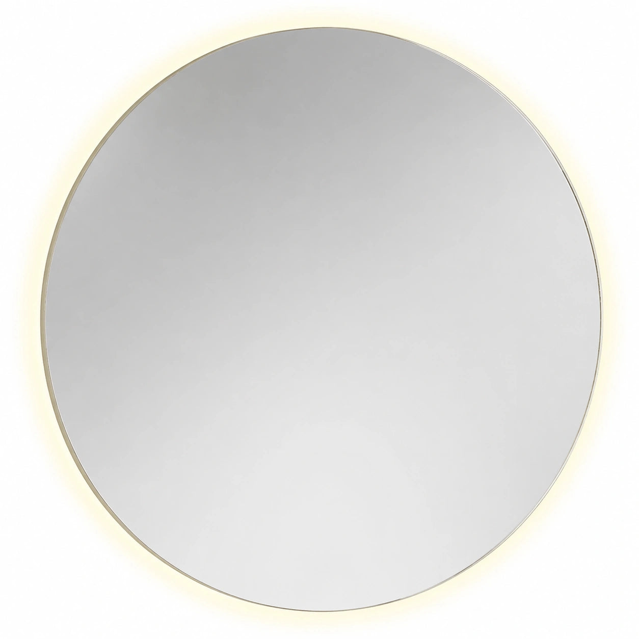 LED Spiegel Rund 80x80 cm | Neutralweiß Licht | Rahmenloses, modernes Design für Badezimmer & Flur