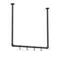 Deckenmontierte Kleiderstange aus Stahl in Schwarz – Industrial Design, 105x97 cm, für Flur und Ankleidezimmer