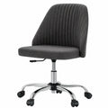 Ergonomischer Bürostuhl ohne Armlehnen, drehbar und bequem, für Schlafzimmer und Büro