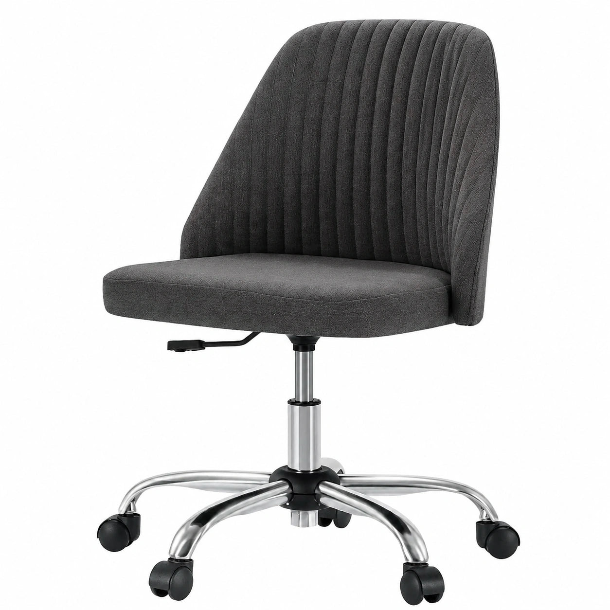 Ergonomischer Bürostuhl ohne Armlehnen, drehbar und bequem, für Schlafzimmer und Büro