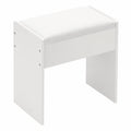Polsterhocker für Schminktisch, Weißer Make-up-Sitz mit Stauraum, Ideal für Schlafzimmer und Ankleidezimmer